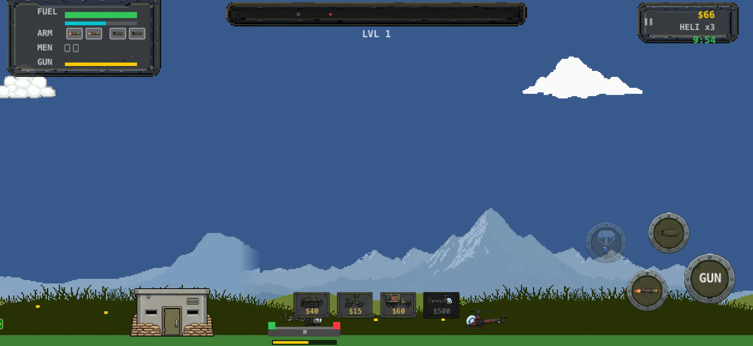 In-battle HUD over the battlefield